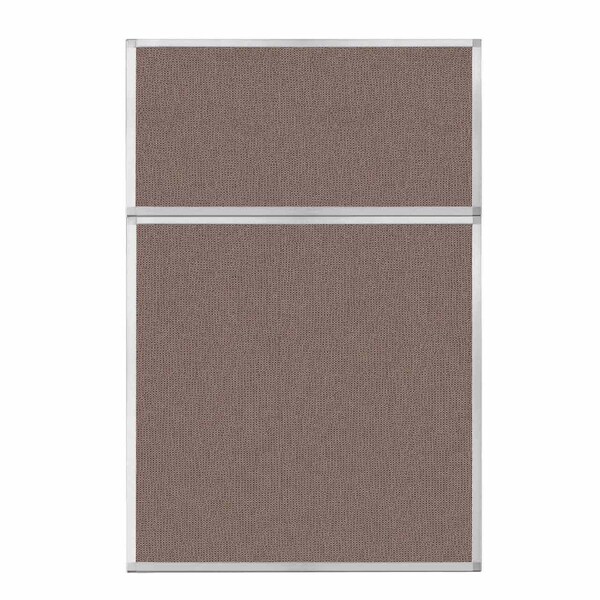 Hush Panel Configurable Cubicle Partition 4' x 6' Latte Fabric